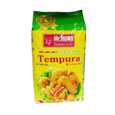 Tempura flour - Preparation Batter. A light batter is made of iced water, eggs, and soft wheat flour (cake, pastry or all-purpose flour).Sometimes baking soda or baking powder is added to make the fritter light. Using sparkling water in place of plain water has a similar effect. Tempura batter is traditionally mixed in small batches using chopsticks for only a few seconds, leaving …
